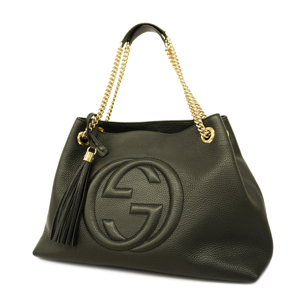Gucci Shoulder Bag Soho Leather Black